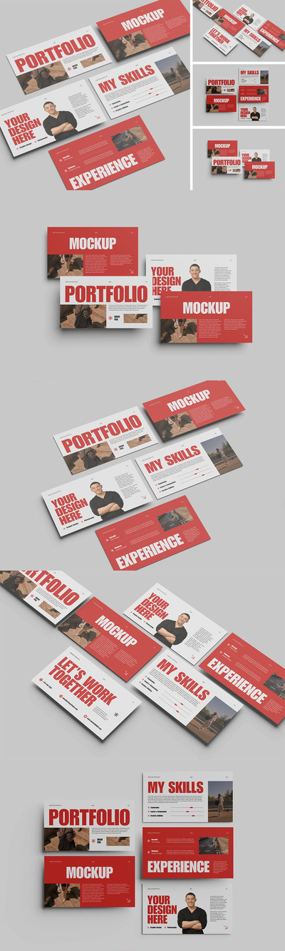 PPT设计展示模型样机 (PSD,PDF)