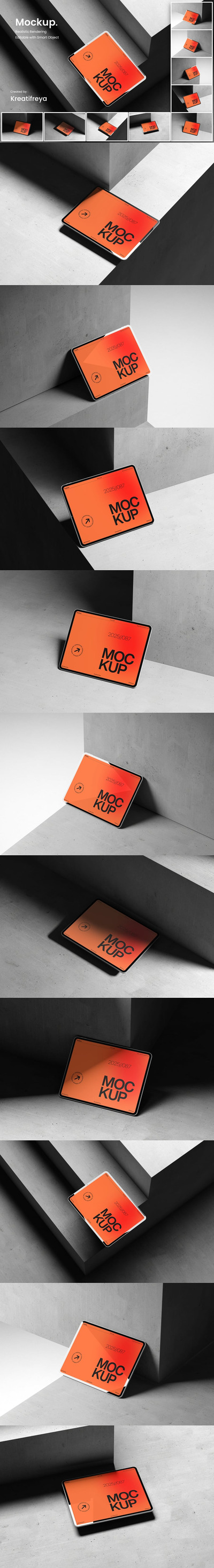 平板电脑模型设计样机 (PSD)