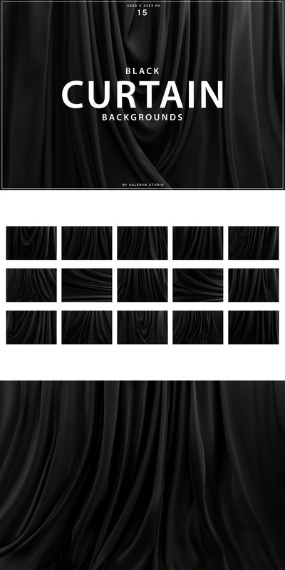 黑色窗帘背景 (JPG)