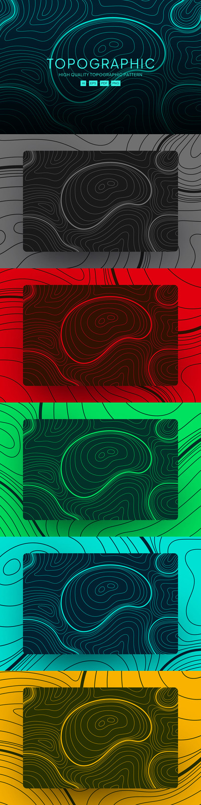 地形矢量图案 (AI,EPS,PDF,PNG)