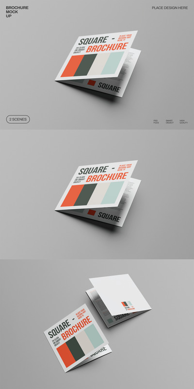 小册子画册模型样机 (PSD)