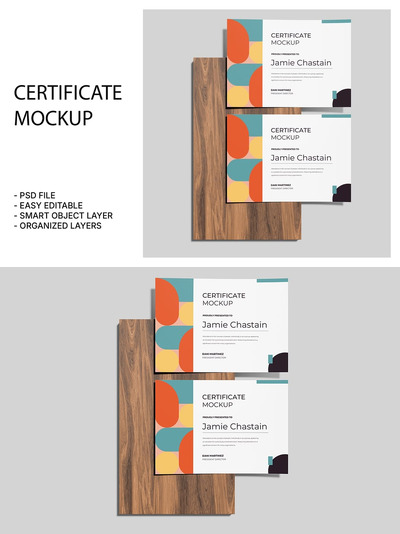 证书模型样机 (PSD,PDF)