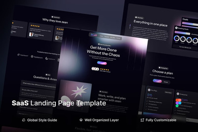 SaaS 深色未来主义着陆页 (FIG)
