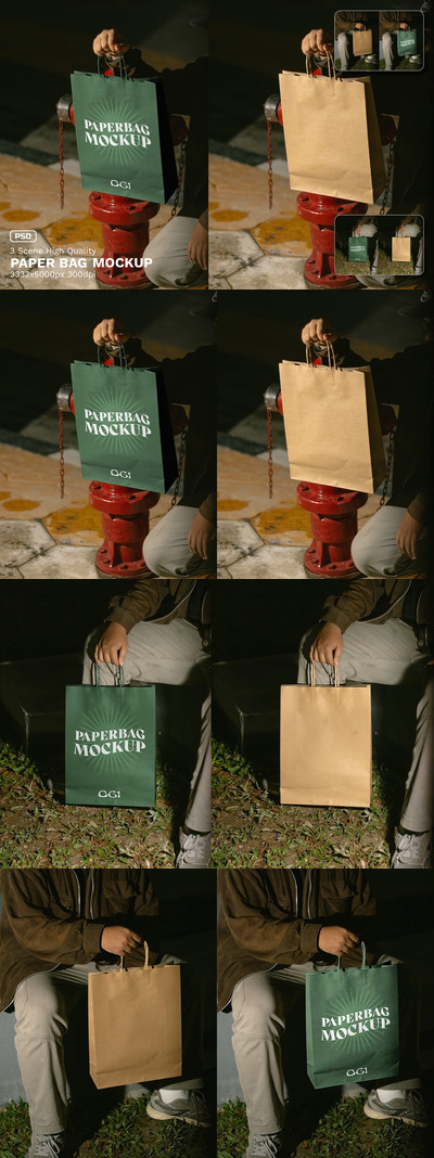 纸袋模型-样机 (PSD)