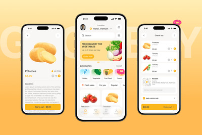 生鲜杂货移动应用APP UI KIT (FIG)