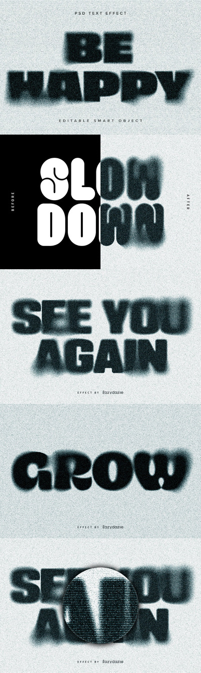 解散印刷PSD文本效果 (PSD)