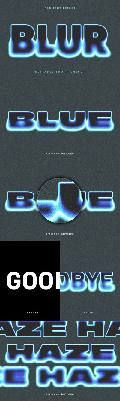 游戏酷炫发光PSD文本效果 (PSD)