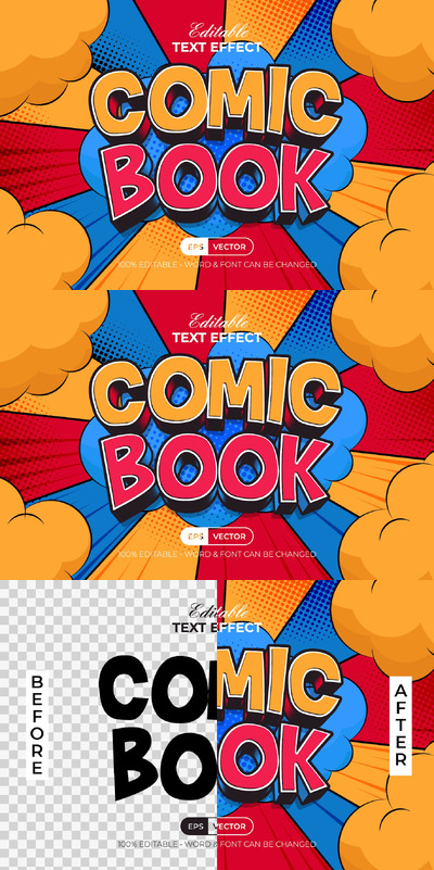 漫画书本效果 (AI,EPS)