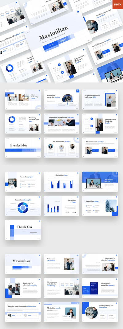 领导力营销PPT模板 (PPTX)