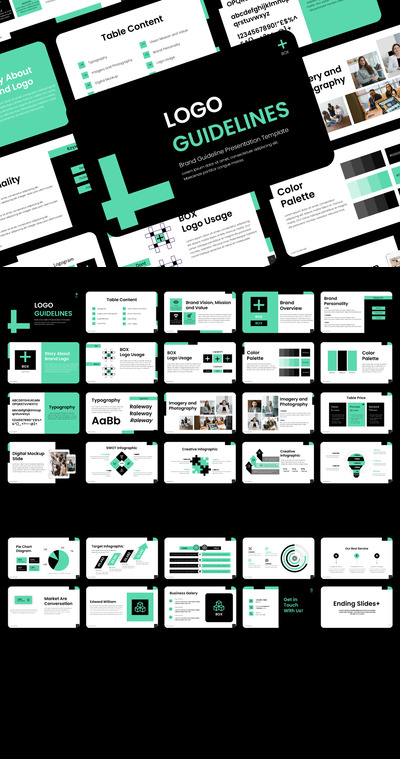 品牌准则演示模板PPT模板 (PPTX)