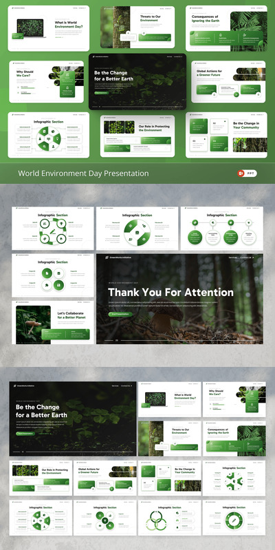 世界环境日PPT模板 (PPTX)