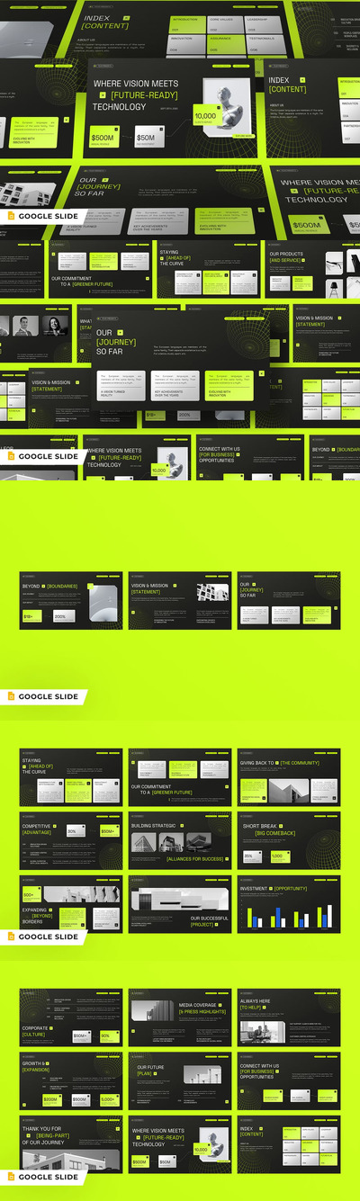 绿色现代公司资料PPT模板 (PPTX,PPT)