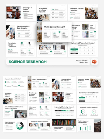 科学研究PPT模板 (PPTX)