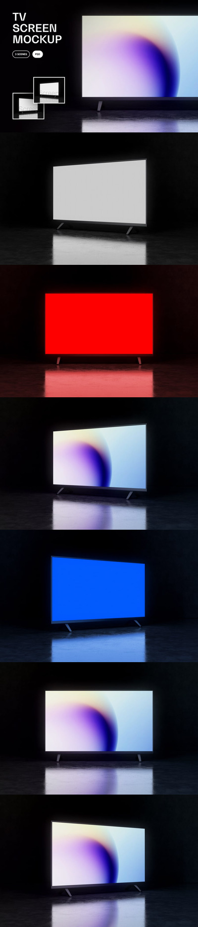 电视屏幕模型样机 (PSD)