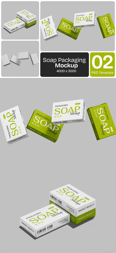 肥皂包装模型样机 (PSD)