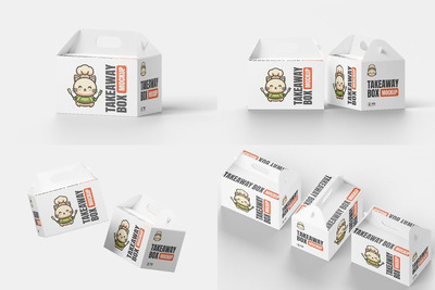 外卖盒模型样机 (JPG,PSD)