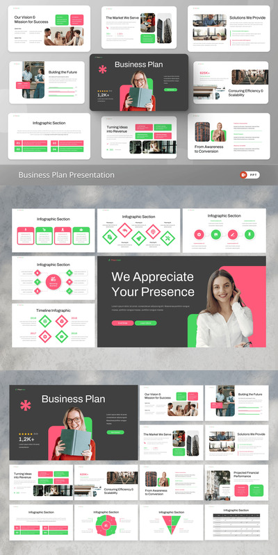 商业计划PPT模板 (PPTX)