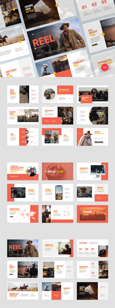 电影演示文稿PPT模板 (PPT,PPTX)