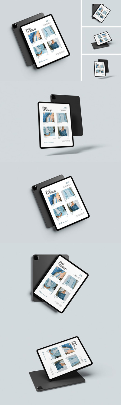 iPad模型样机 (PSD,PDF)