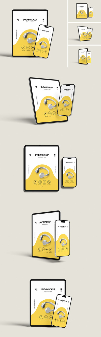 iPad和iPhone模型样机 (PSD,PDF)