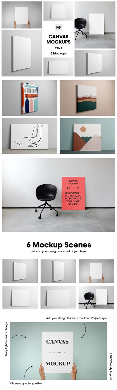 帆布画框模型 样机 (PSD)