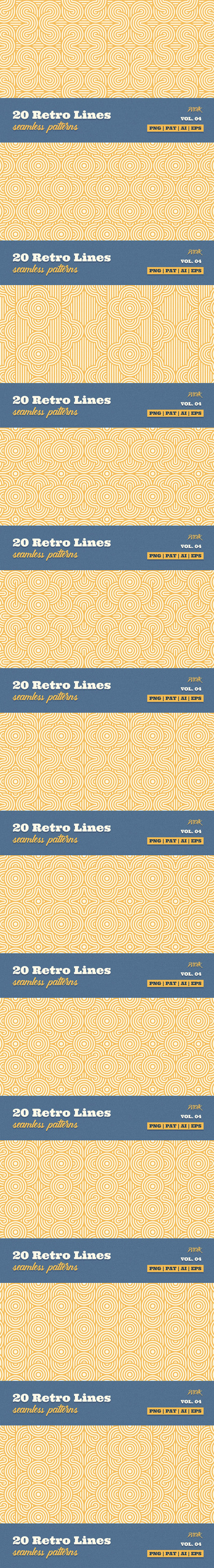 复古线无缝图案 (AI,EPS,PNG)