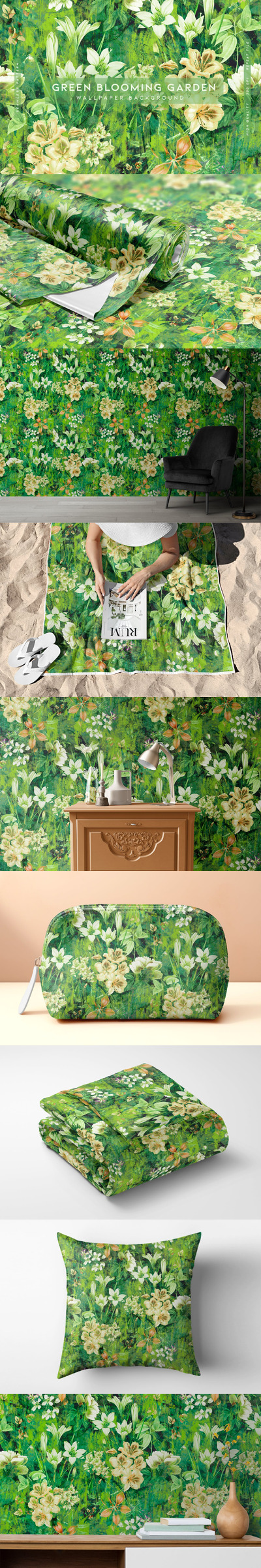 绿色盛开的花园 (JPG)