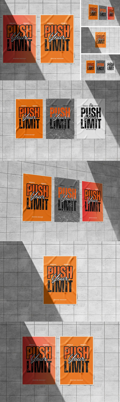 海报模型样机 (PSD,PDF)