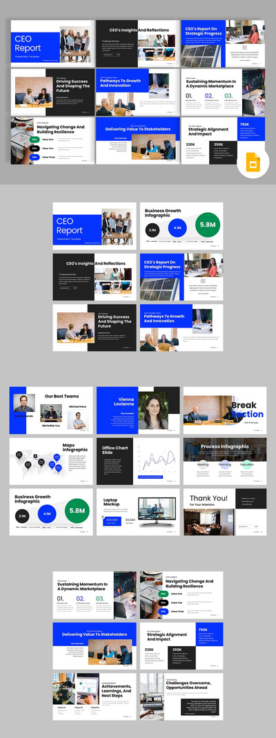 首席执行官报告PPT模板 (PPTX)