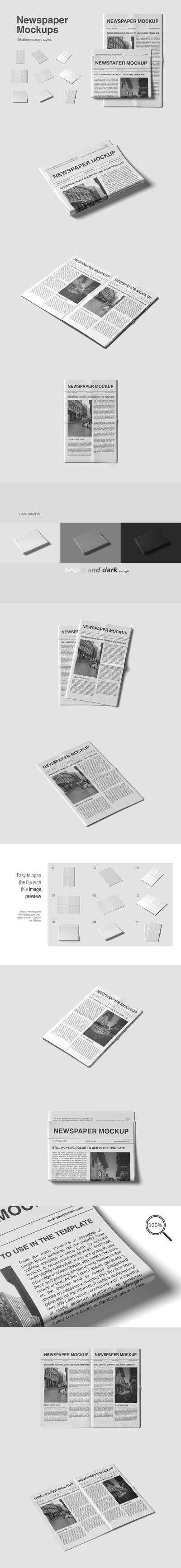 报纸模型样机 (PSD)