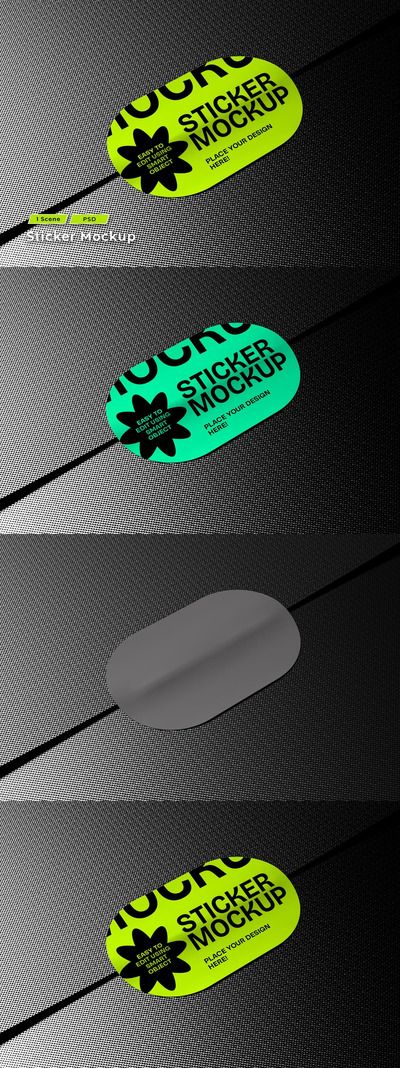 贴纸模型样机 (PSD)