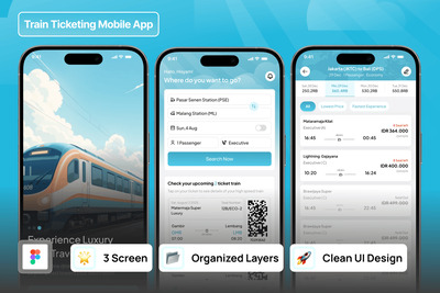 火车票务移动应用APP UI KIT (FIG)