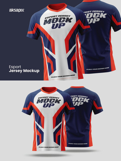 电子竞技泽西服饰模型样机 (PSD,JPG)