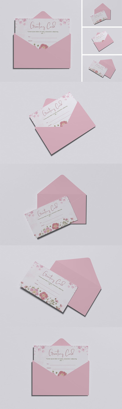 贺卡模型样机 (PSD,PDF)