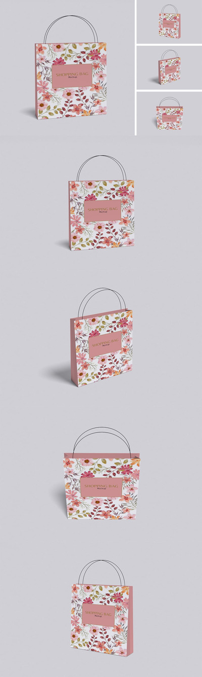 购物袋模型样机 (PSD,PDF)