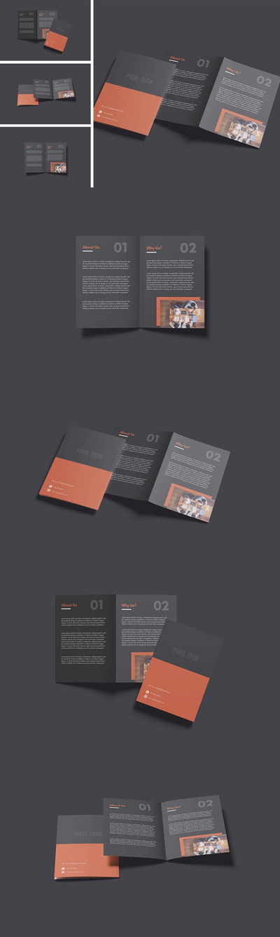 小册子模型样机 (PDF,PSD)