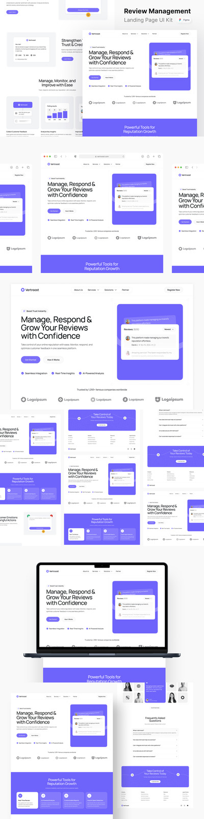 审核管理着陆页网页模板 (FIG)