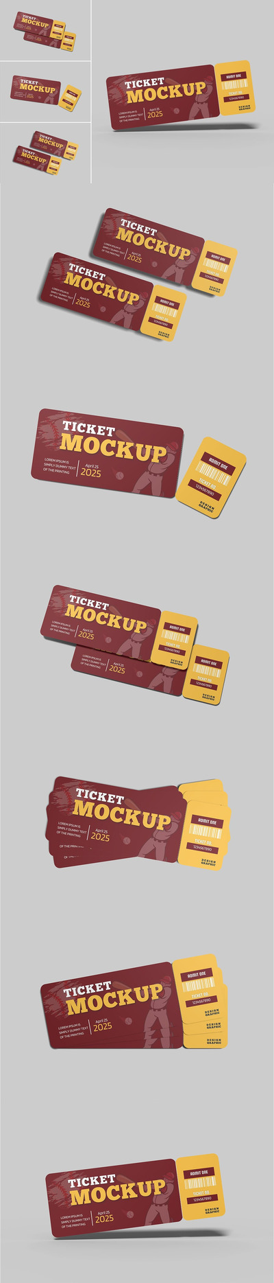 门票模型样机 (PSD,PDF)