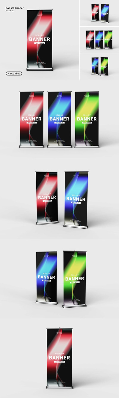 易拉宝设计模型样机 (PSD,JPG)