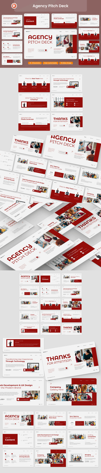 代理介绍甲板PPT模板 (PPTX)