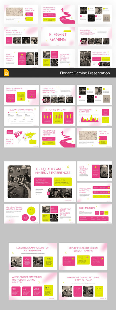 优雅的游戏PPT模板 (PPTX)
