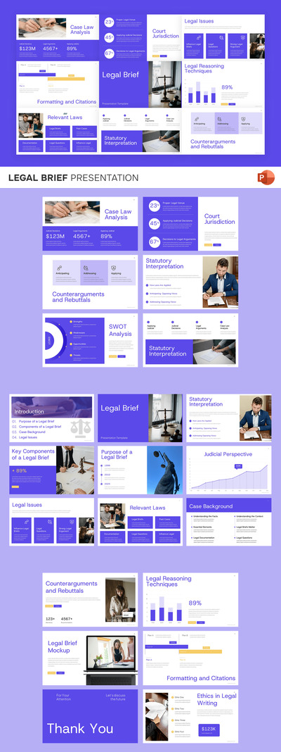 法律简介PPT模板 (PPTX)