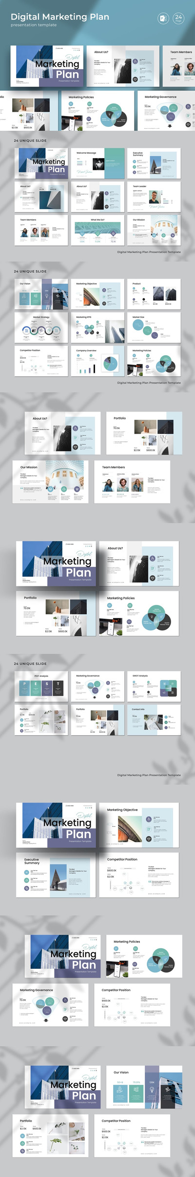 数字营销计划演示PPT模板 (PPTX)