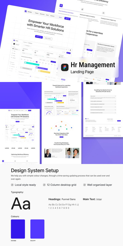 人力资源管理着陆页网页模板 (FIG)