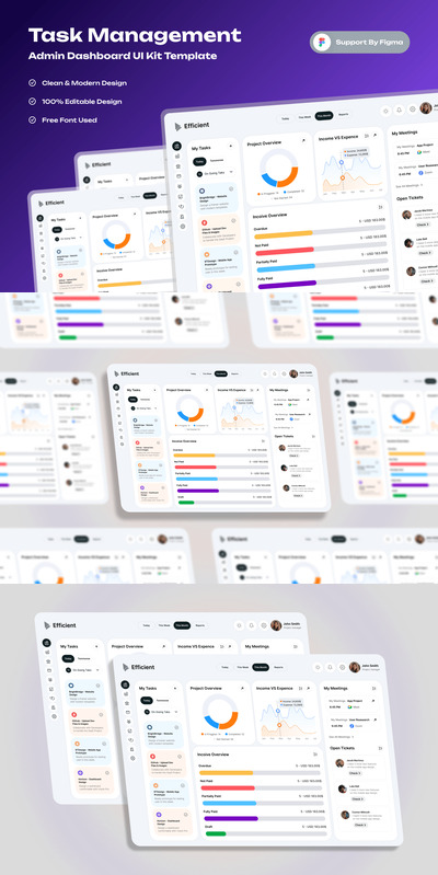 任务管理仪表板网页模板 (FIG)