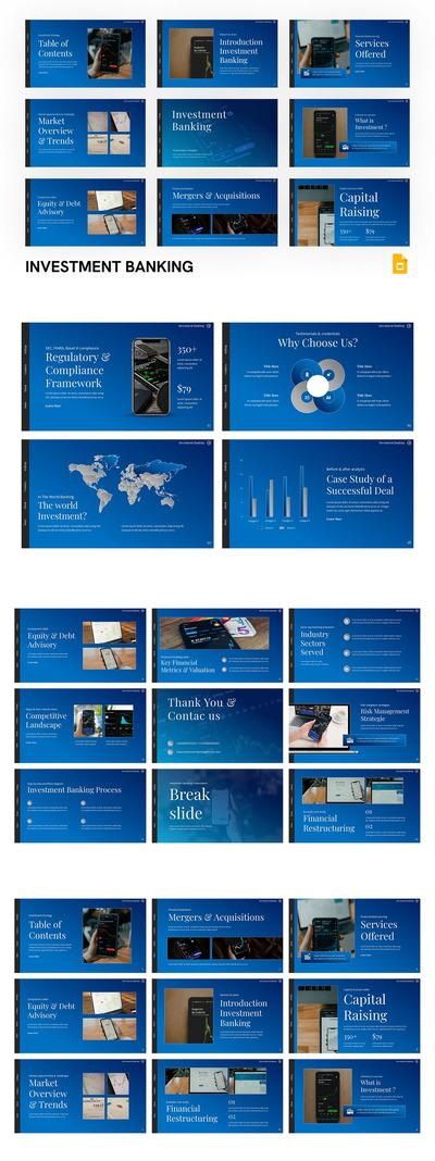 投资银行业务PPT模板 (PPTX)