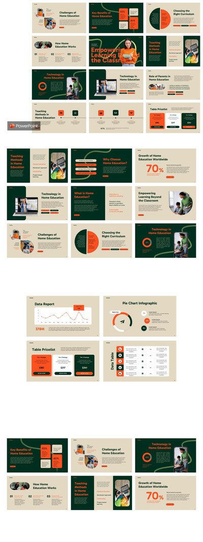 家庭教育PPT模板 (PPTX)