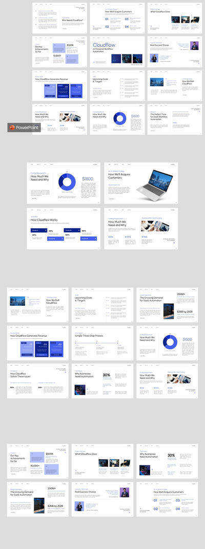 SaaS服务介绍PPT模板 (PPTX)