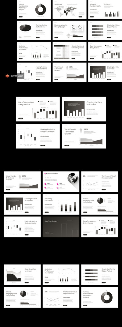 视觉图表PPT模板 (PPTX)
