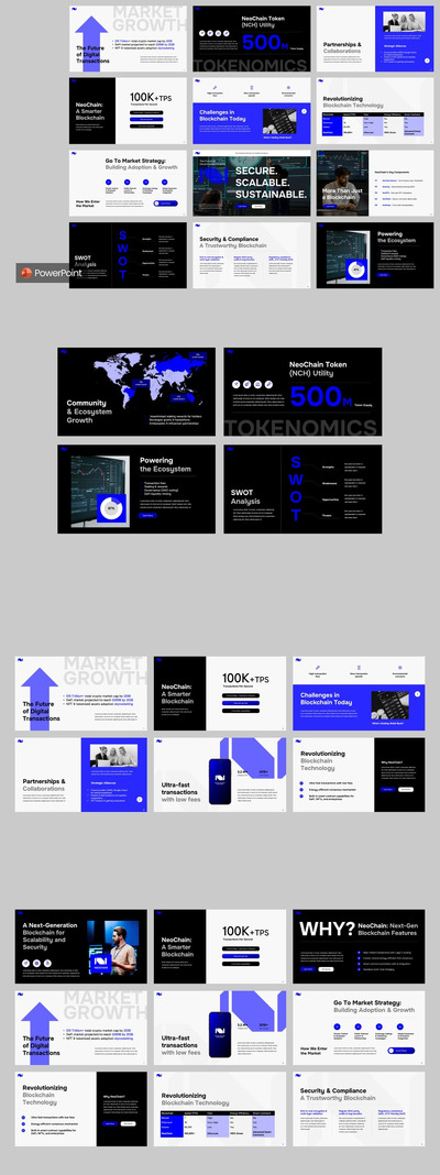 区块链PPT模板 (PPTX)